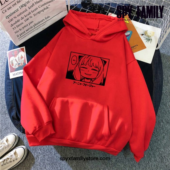 Anya Spy X Family Hoodie Red / 4Xl