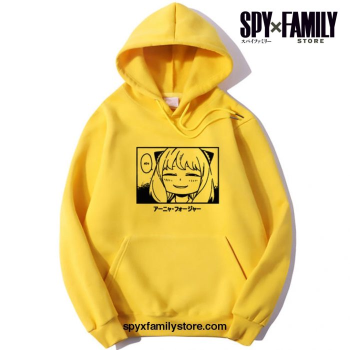 Anya Spy X Family Hoodie Yellow / S