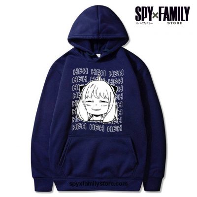 Heh Anya Spy X Family Hoodie Navy Blue / M