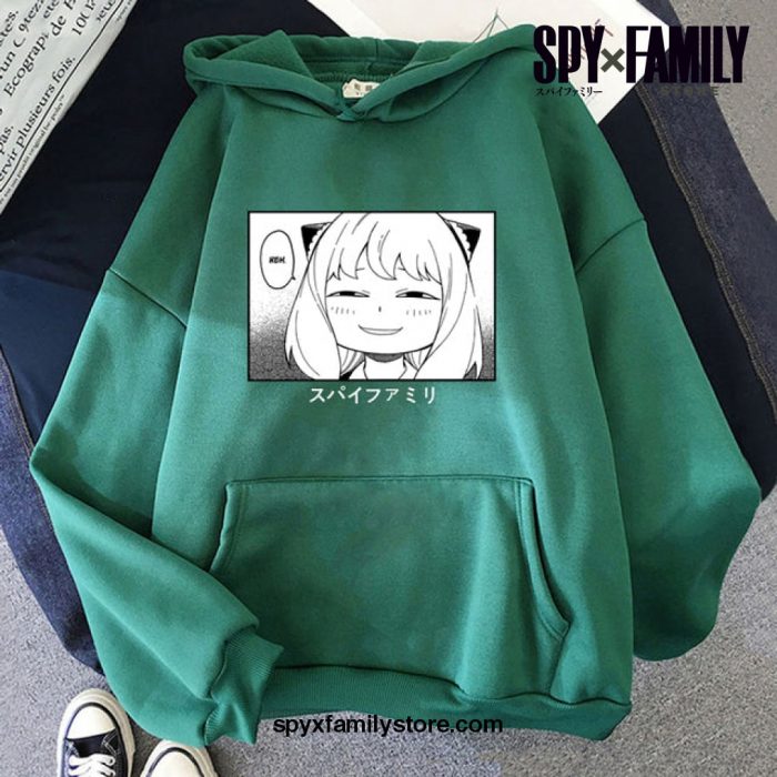 Kawaii Anya Spy X Family Hoodie Green / Xxxl