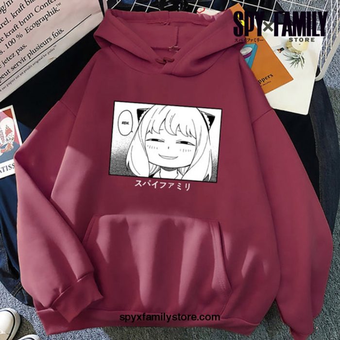 Kawaii Anya Spy X Family Hoodie Red / 4Xl