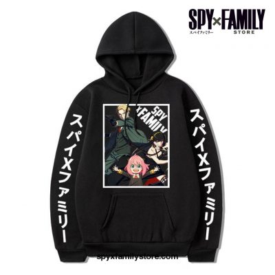 Spy X Family Pullover Anya Yor Loid Hoodie Black / S