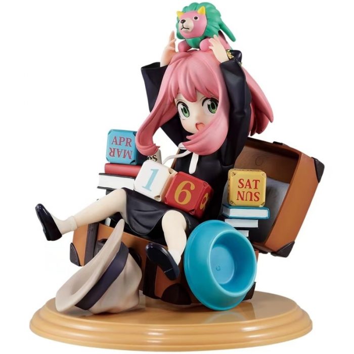 Anime Spy X Family Anya Figure Toys Loid Yor Forger Chibi Anua Figure With Base Figurine 3 - Spy x Family Store