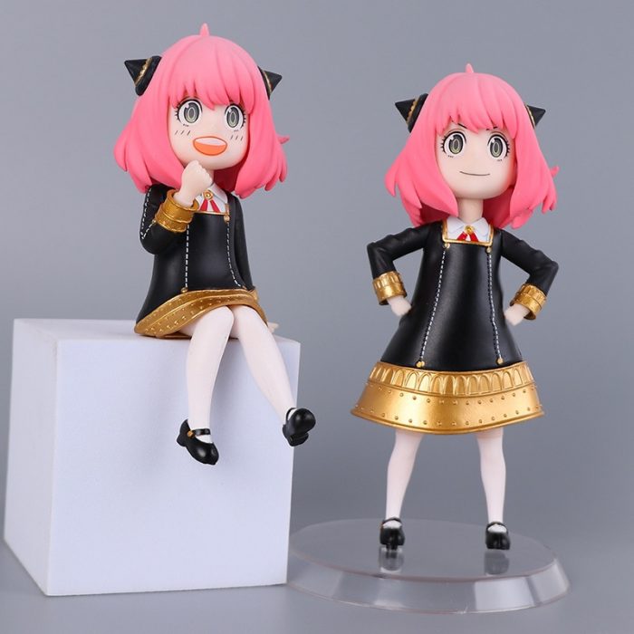 Anime Spy X Family Anya Figure Toys Loid Yor Forger Chibi Anua Figure With Base Figurine 5 - Spy x Family Store