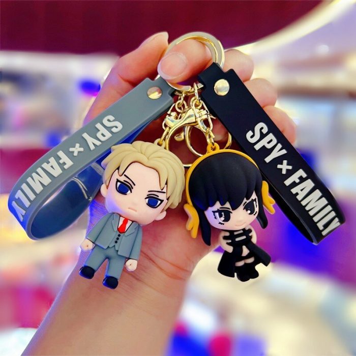 Spy X Family 3D Soft Rubber Doll Cosplay Props Keyrings Twilight Anya Yor Loid Forger Pendant 1 - Spy x Family Store