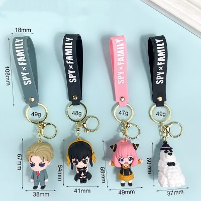 Spy X Family 3D Soft Rubber Doll Cosplay Props Keyrings Twilight Anya Yor Loid Forger Pendant 5 - Spy x Family Store