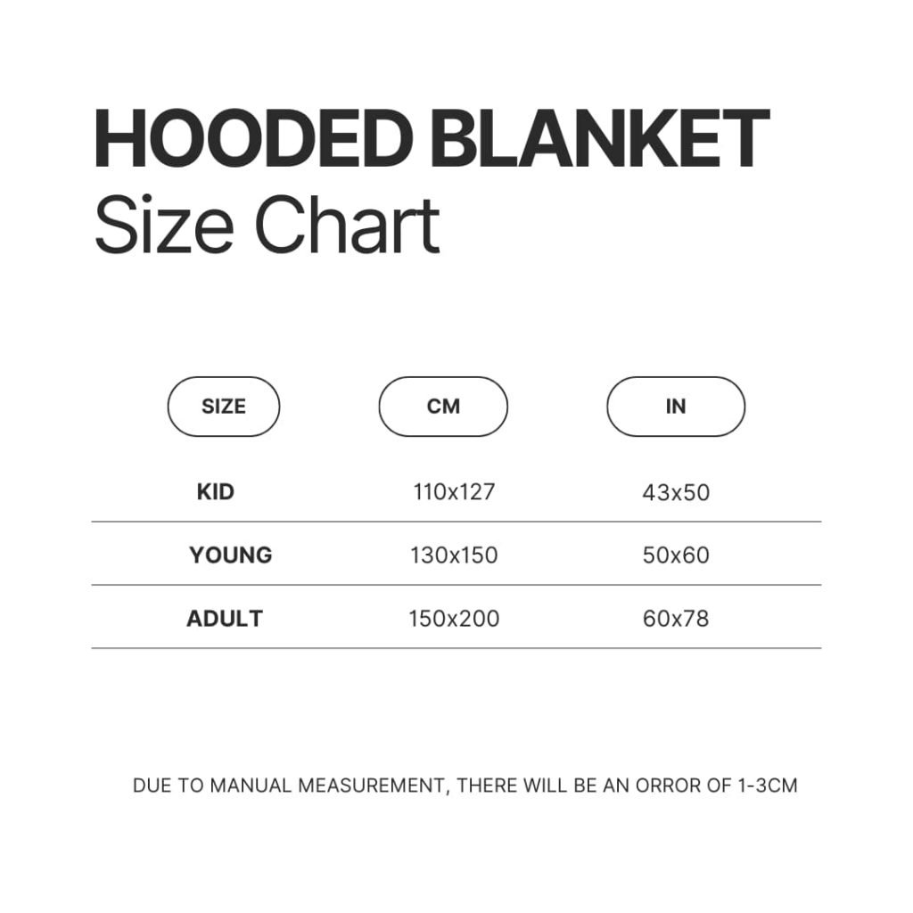 Hooded Blanket Size Chart - Spy x Family Store